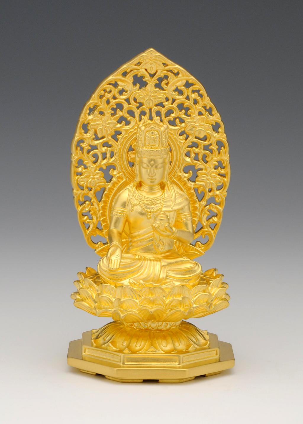 仏像 虚空蔵菩薩 純金製 総高10cm 日本の手技 純金製御仏像 本格仏像の仏像ワールド